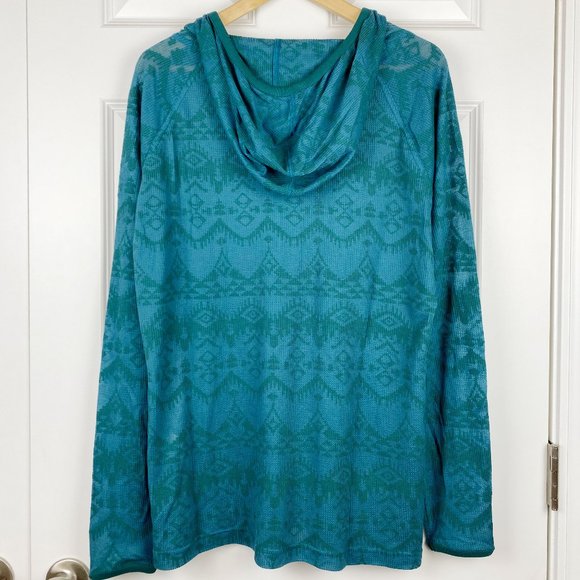 Woolrich, NWOT, Women's Semi Sheer Lightweight Long-Sleeve Hooded T-Shirt, Large - Picture 2 of 4